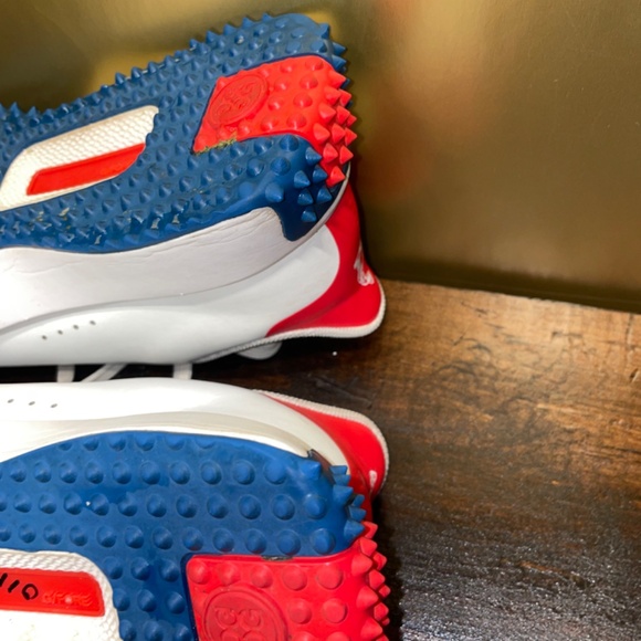 Golf G/Fore X Pinehurst G.112 White Blue Red Golfing Waterproof Shoe Sz 7.5 - Picture 9 of 12